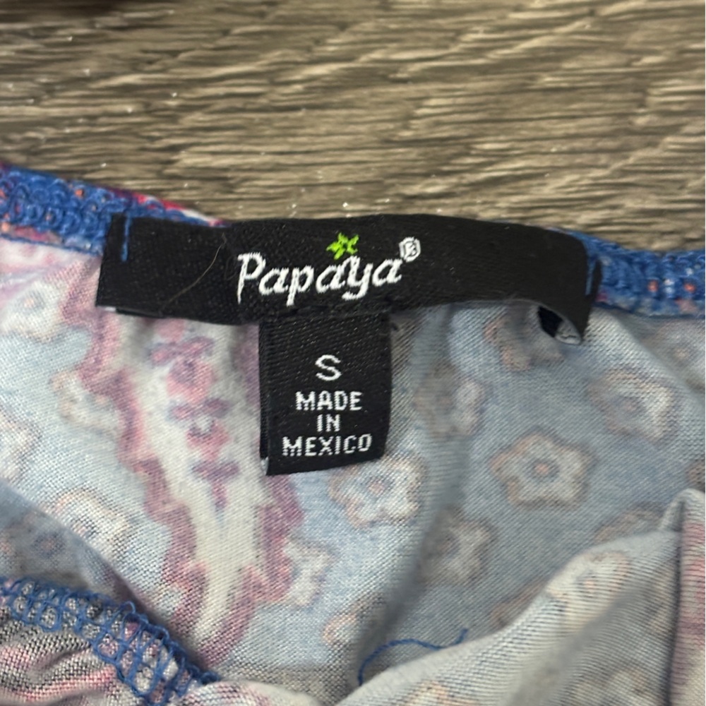 Papaya Multicolor Patterned Top